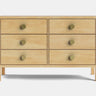 Andes 6 Drawer Lowboy - Pine at online8 furniture store Auckland