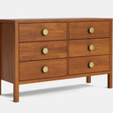 Andes 6 Drawer Lowboy - Pine at online8 furniture store Auckland