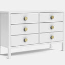 Andes 6 Drawer Lowboy - Pine at online8 furniture store Auckland