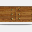 Andes 6 Drawer Wide Lowboy - Ash at online8 furniture store Auckland