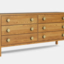 Andes 6 Drawer Wide Lowboy - Ash at online8 furniture store Auckland