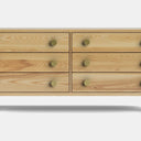 Andes 6 Drawer Wide Lowboy - Ash at online8 furniture store Auckland