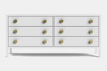 Andes 6 Drawer Wide Lowboy - Pine at online8 furniture store Auckland