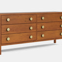 Andes 6 Drawer Wide Lowboy - Pine at online8 furniture store Auckland