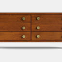 Andes 6 Drawer Wide Lowboy - Pine at online8 furniture store Auckland