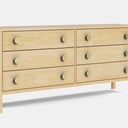 Andes 6 Drawer Wide Lowboy - Pine at online8 furniture store Auckland