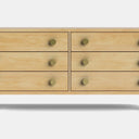 Andes 6 Drawer Wide Lowboy - Pine at online8 furniture store Auckland