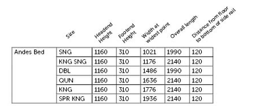 Andes Low Foot Bed - Pine at online8 furniture store Auckland