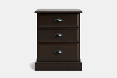 Andorra 3 Drawer Bedside - NZ Made at online8 furniture store Auckland