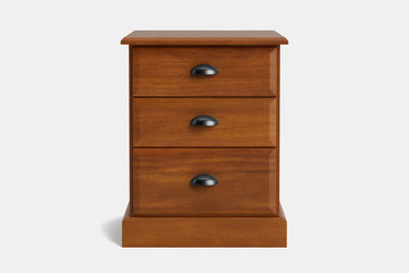 Andorra 3 Drawer Bedside - NZ Made at online8 furniture store Auckland