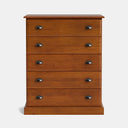 Andorra 5 Drawer Tallboy - NZ Made at online8 furniture store Auckland