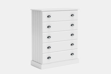 Andorra 5 Drawer Tallboy - NZ Made at online8 furniture store Auckland