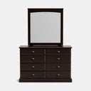Andorra 8-Drawer Dresser & Mirror - NZ Made at online8 furniture store Auckland