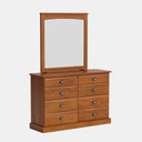 Andorra 8-Drawer Dresser & Mirror - NZ Made at online8 furniture store Auckland