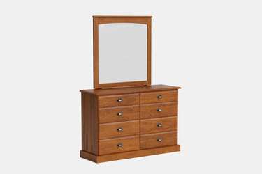 Andorra 8-Drawer Dresser & Mirror - NZ Made at online8 furniture store Auckland