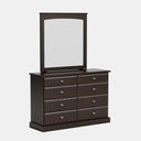 Andorra 8-Drawer Dresser & Mirror - NZ Made at online8 furniture store Auckland