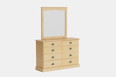 Andorra 8-Drawer Dresser & Mirror - NZ Made at online8 furniture store Auckland