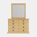 Andorra 8-Drawer Dresser & Mirror - NZ Made at online8 furniture store Auckland