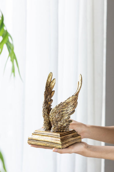 Angel Wing Book Ends - Gold at online8 furniture store Auckland