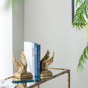 Angel Wing Book Ends - Gold at online8 furniture store Auckland