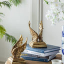 Angel Wing Book Ends - Gold at online8 furniture store Auckland
