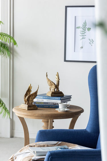 Angel Wing Book Ends - Gold at online8 furniture store Auckland