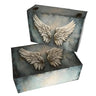 Angel Wings Storage Boxes Set/2 at online8 furniture store Auckland