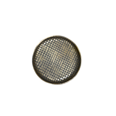 ANKARA Round Tray/Candleplate - Vintage Brass Finish at Online8 Furniture Auckland NZ