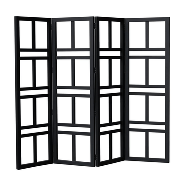 Antique Elm Room Divider - Black at online8 furniture store Auckland