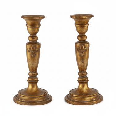Antique Gold Candle Holder - Medium at online8 furniture store Auckland