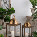 Antique Gold Lanterns Set of 2 at online8 furniture store Auckland