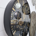 Antique Gold Wall Clock with Gears at online8 furniture store Auckland