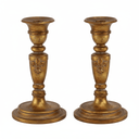 Antiqued Gold Candle Holder - Small at online8 furniture store Auckland