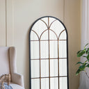 Antiqued Metal Wall & Floor Mirror - 1665mm at online8 furniture store Auckland