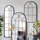 Antiqued Metal Wall & Floor Mirror - 1665mm at online8 furniture store Auckland