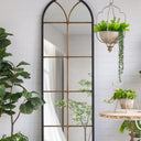 Antiqued Metal Wall | Floor Mirror - 189cm at online8 furniture store Auckland