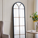 Antiqued Metal Wall | Floor Mirror - 189cm at online8 furniture store Auckland