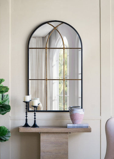 Antiqued Metal Wall Mirror - 1195mm at online8 furniture store Auckland