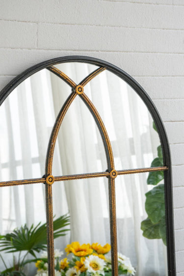Antiqued Metal Wall Mirror - 1195mm at online8 furniture store Auckland