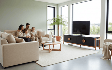 Antler 4 Door Entertainment Unit at online8 furniture store Auckland