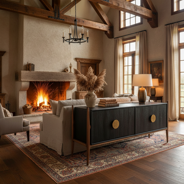Antler 4 Door Sideboard - Natural & Black
