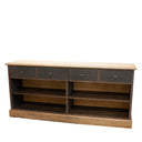 Apothecary 4-Drawer Open Sideboard | Smokehouse Distress at Online8 Furniture Auckland NZ