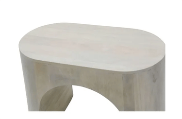 ARC Side Table - Milk Wash at online8 furniture store Auckland