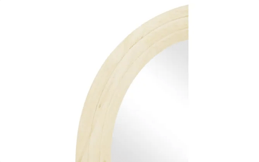 ARC Wooden Mirror - White Washed at online8 furniture store Auckland
