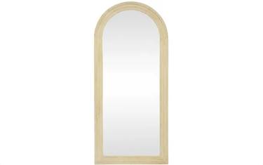 ARC Wooden Mirror - White Washed at online8 furniture store Auckland