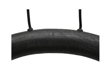 ARC Wooden Pendant Light - Black Sandblast at online8 furniture store Auckland