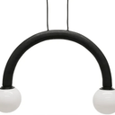 ARC Wooden Pendant Light - Black Sandblast at online8 furniture store Auckland