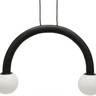 ARC Wooden Pendant Light - Black Sandblast at online8 furniture store Auckland