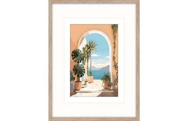 Arch Paradise Glass Framed Print at online8 furniture store Auckland