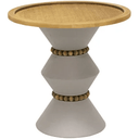 Arezu Metal Side Table - Grey at online8 furniture store Auckland